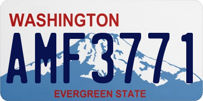 WA license plate AMF3771