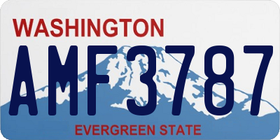 WA license plate AMF3787