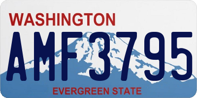 WA license plate AMF3795