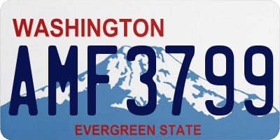WA license plate AMF3799