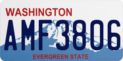 WA license plate AMF3806