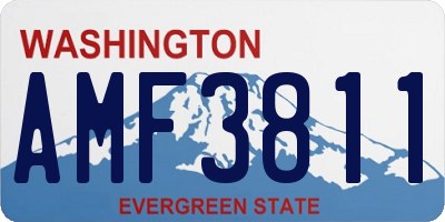 WA license plate AMF3811