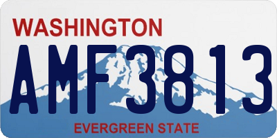 WA license plate AMF3813