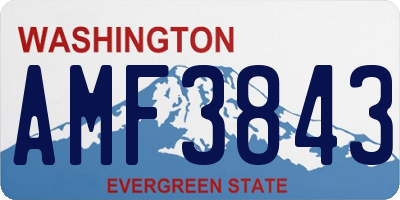 WA license plate AMF3843