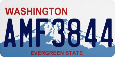 WA license plate AMF3844