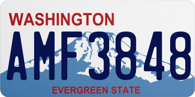 WA license plate AMF3848