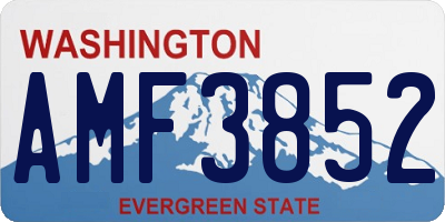 WA license plate AMF3852