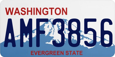 WA license plate AMF3856
