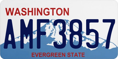 WA license plate AMF3857