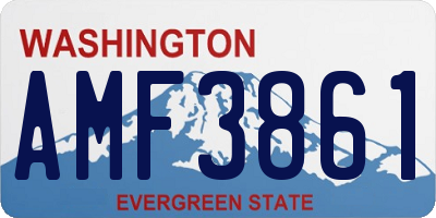 WA license plate AMF3861