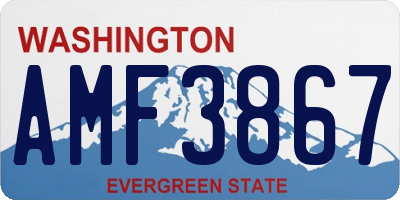 WA license plate AMF3867
