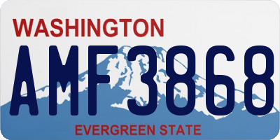 WA license plate AMF3868