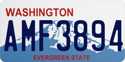WA license plate AMF3894