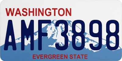 WA license plate AMF3898