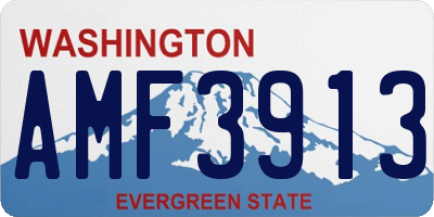 WA license plate AMF3913