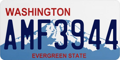 WA license plate AMF3944