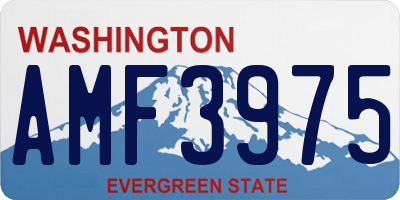 WA license plate AMF3975
