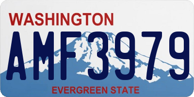 WA license plate AMF3979