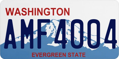 WA license plate AMF4004