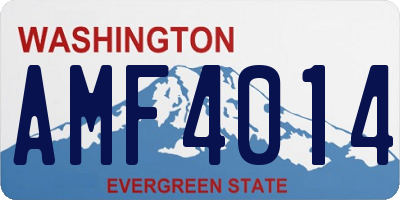 WA license plate AMF4014