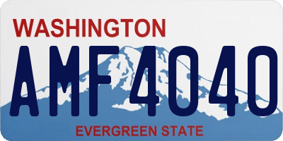 WA license plate AMF4040