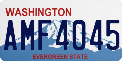 WA license plate AMF4045