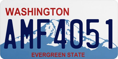 WA license plate AMF4051