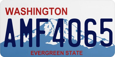 WA license plate AMF4065