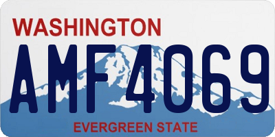 WA license plate AMF4069