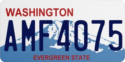 WA license plate AMF4075
