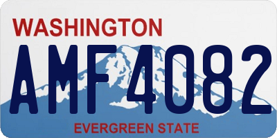 WA license plate AMF4082