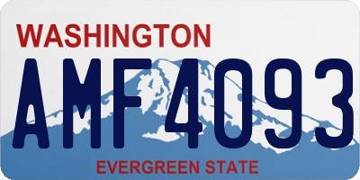 WA license plate AMF4093