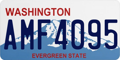 WA license plate AMF4095