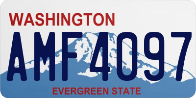 WA license plate AMF4097