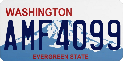 WA license plate AMF4099