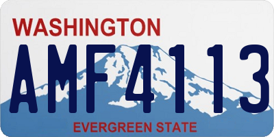 WA license plate AMF4113