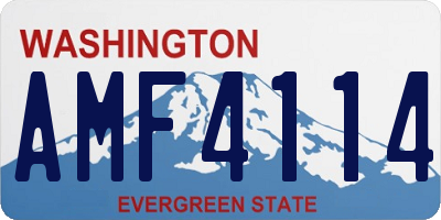 WA license plate AMF4114