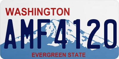 WA license plate AMF4120