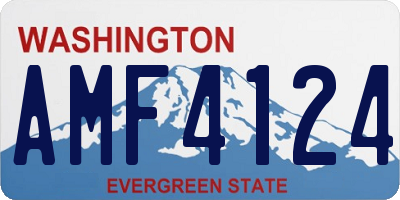 WA license plate AMF4124