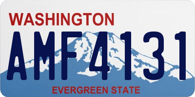 WA license plate AMF4131