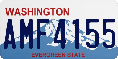 WA license plate AMF4155