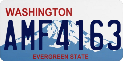 WA license plate AMF4163