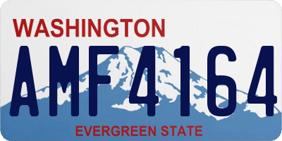 WA license plate AMF4164