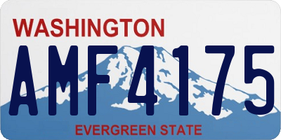 WA license plate AMF4175