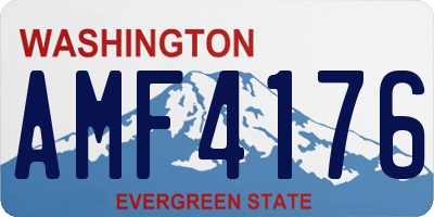 WA license plate AMF4176