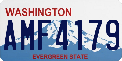 WA license plate AMF4179