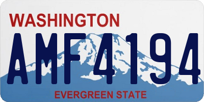 WA license plate AMF4194