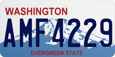 WA license plate AMF4229