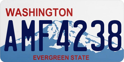 WA license plate AMF4238