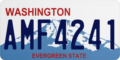 WA license plate AMF4241